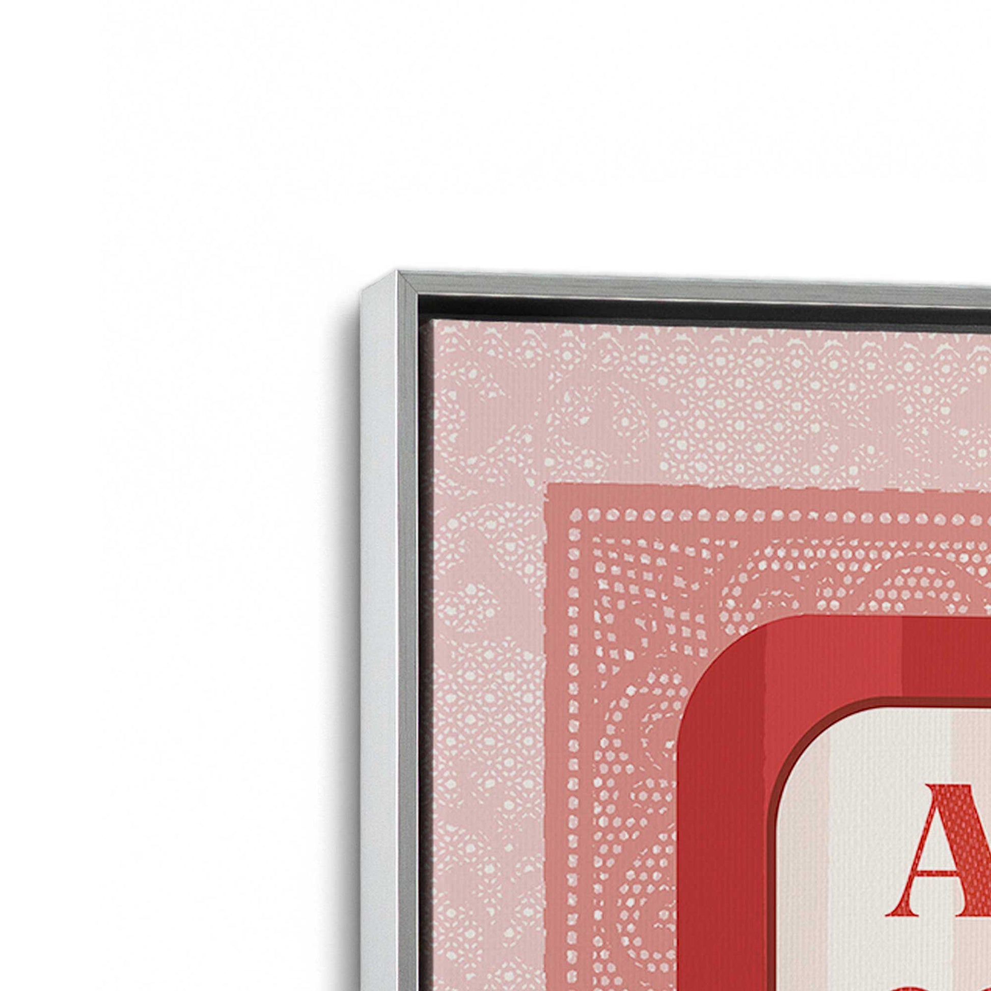 [Color:Polished Chrome], Picture of art in a Polished Chrome frame at an angle