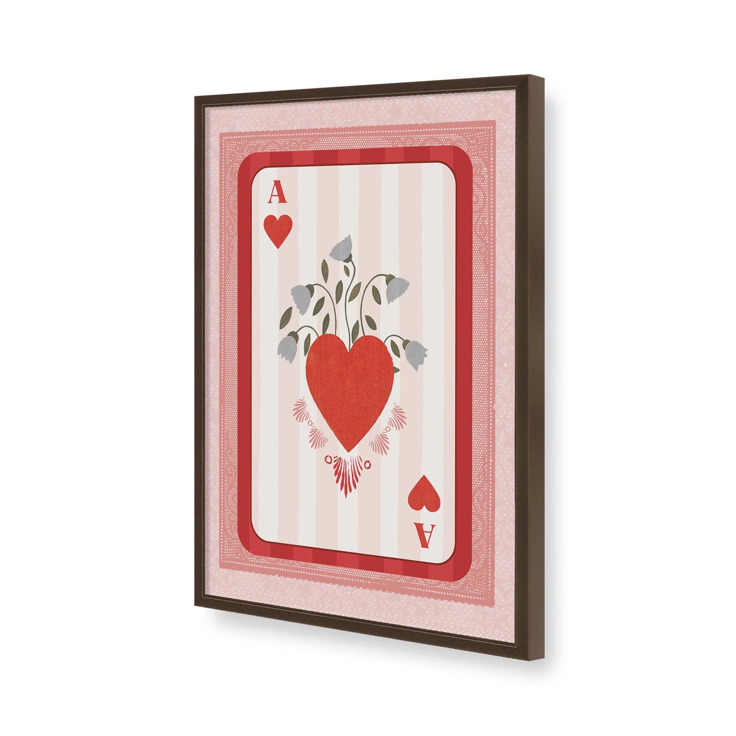 [Color:Brown], Picture of art in a Brown frame of the corner