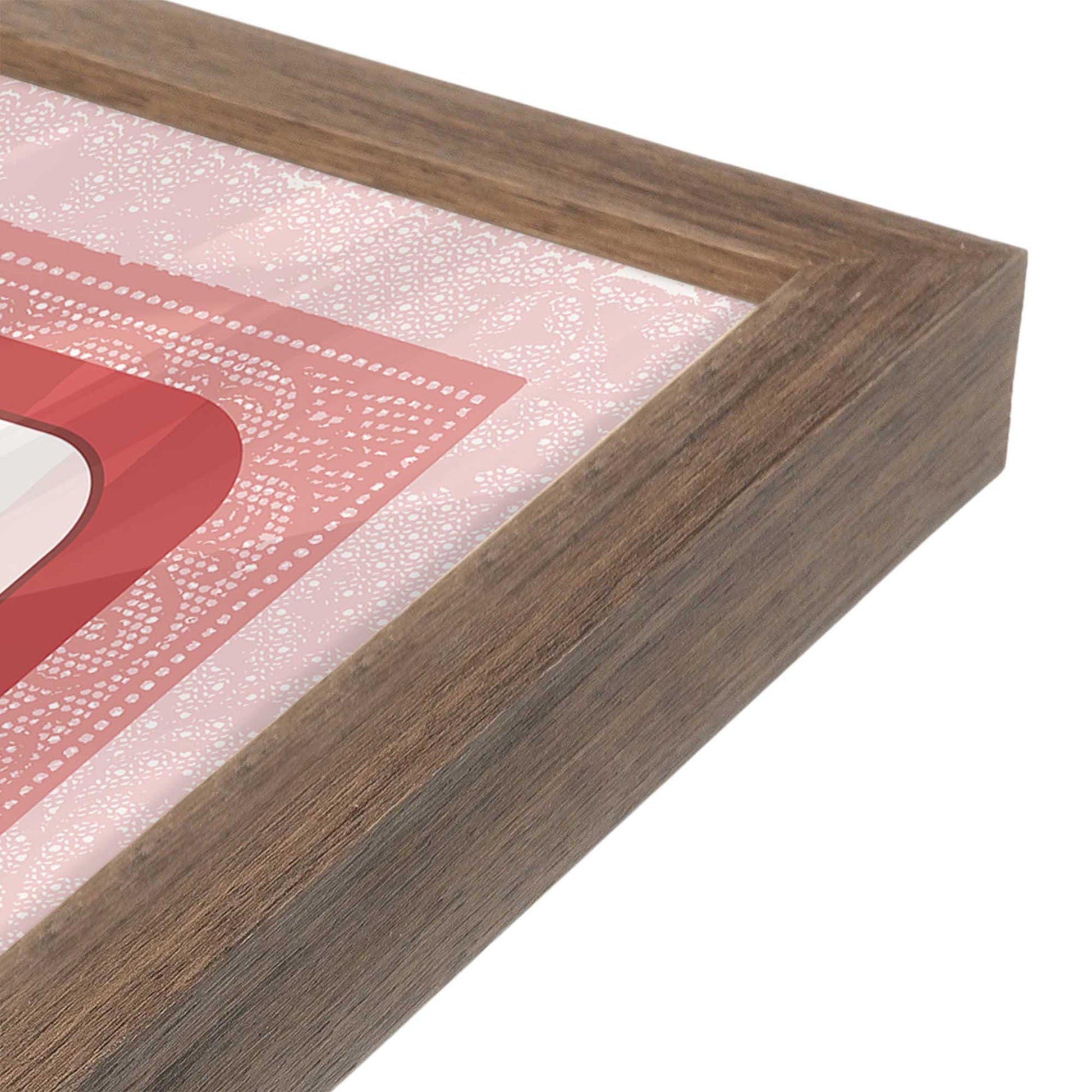 [Color:Walnut], Picture of art in a Walnut frame at an angle