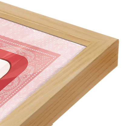 [Color:American Maple], Picture of art in a American Maple frame at an angle