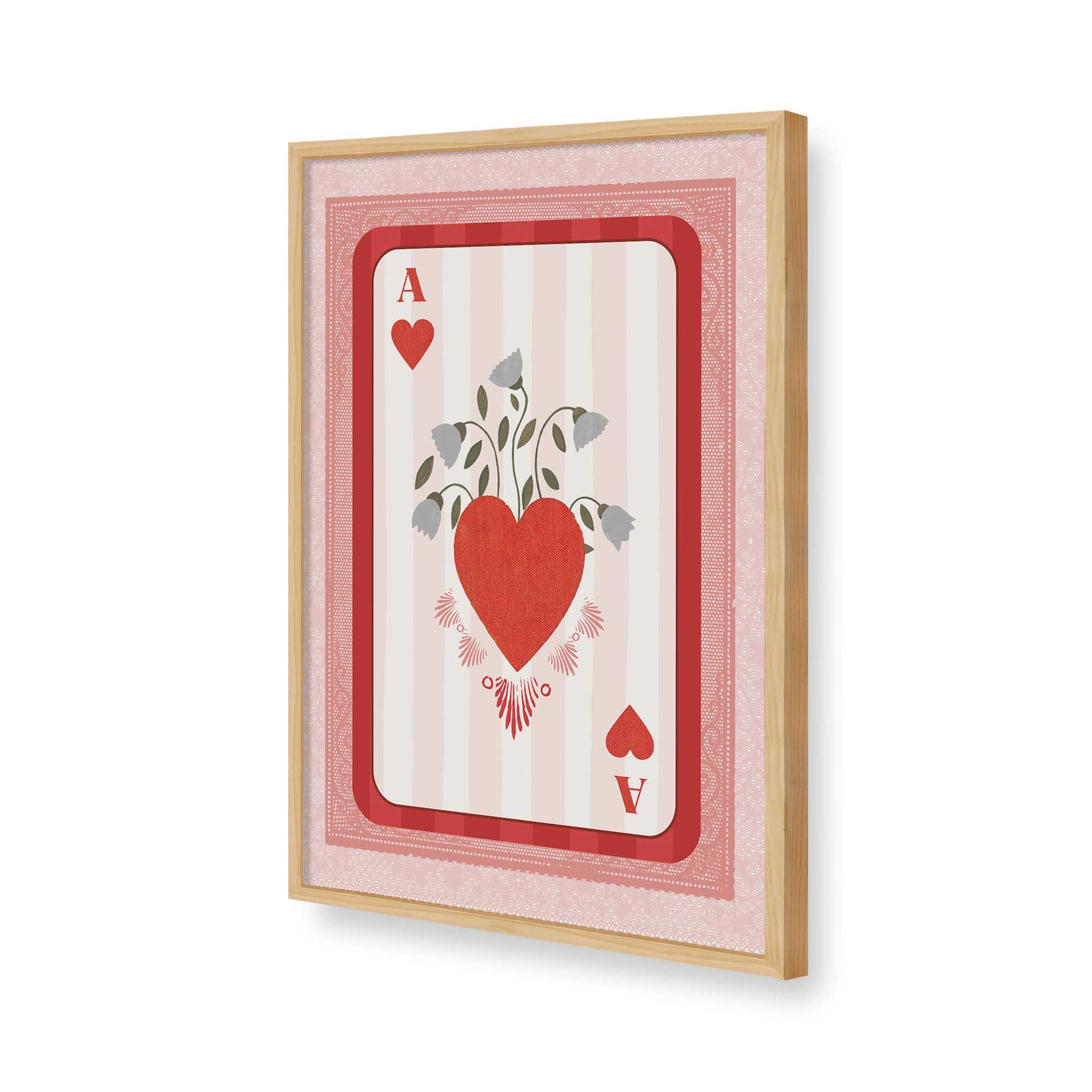 [Color:American Maple], Picture of art in a American Maple frame of the corner