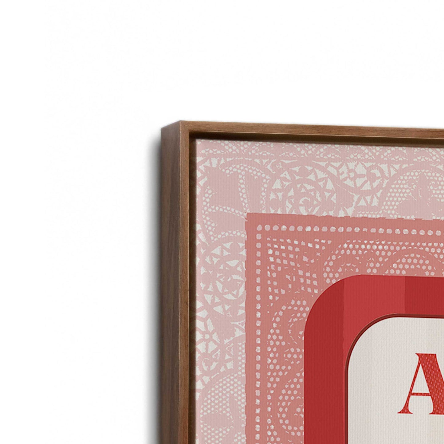 [Color:Walnut], Picture of art in a Walnut frame at an angle