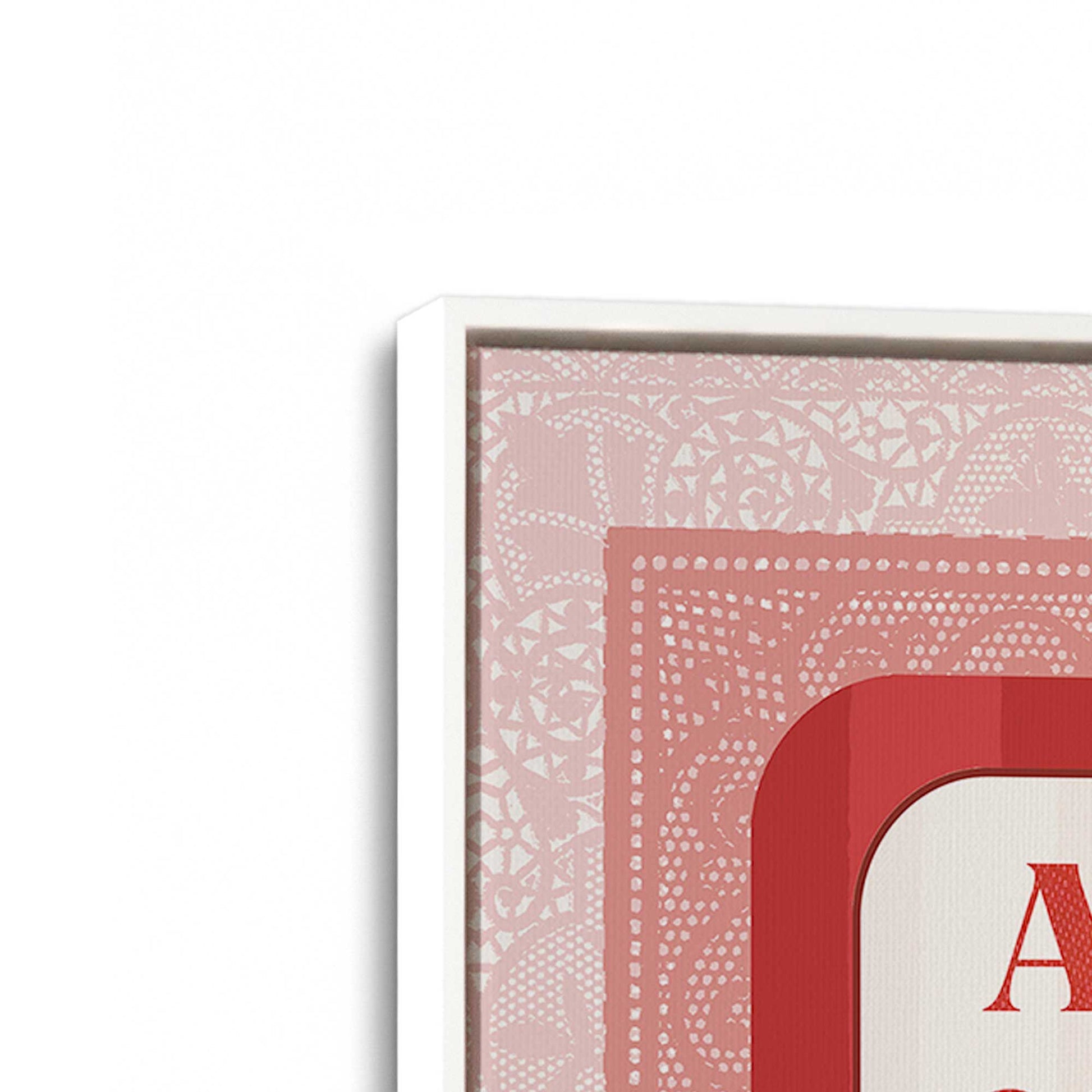 [Color:Opaque White], Picture of art in a White frame at an angle