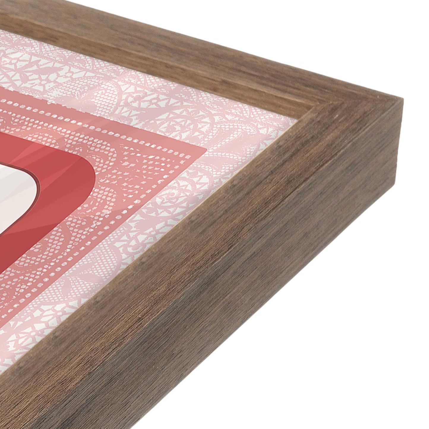 [Color:Walnut], Picture of art in a Walnut frame at an angle