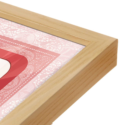 [Color:American Maple], Picture of art in a American Maple frame at an angle