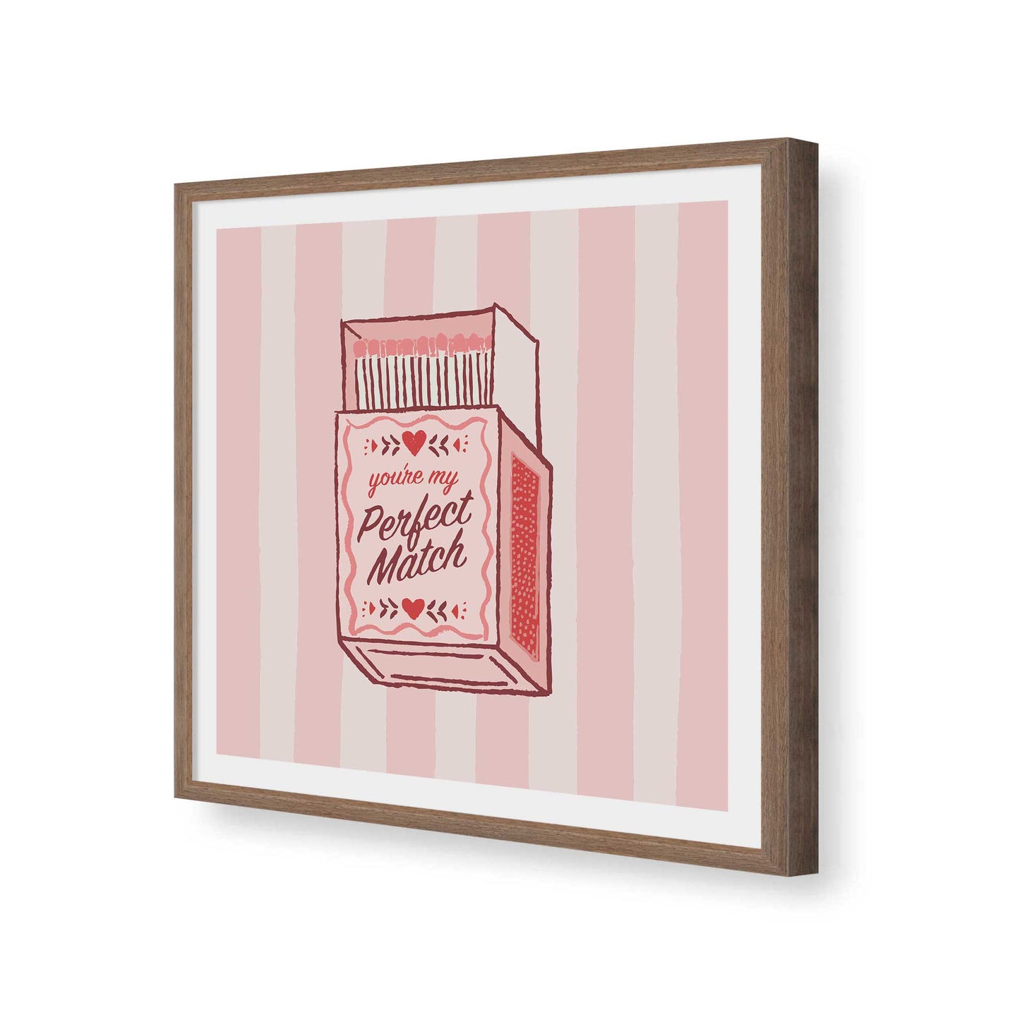 [Color:Walnut], Picture of art in a Walnut frame of the corner