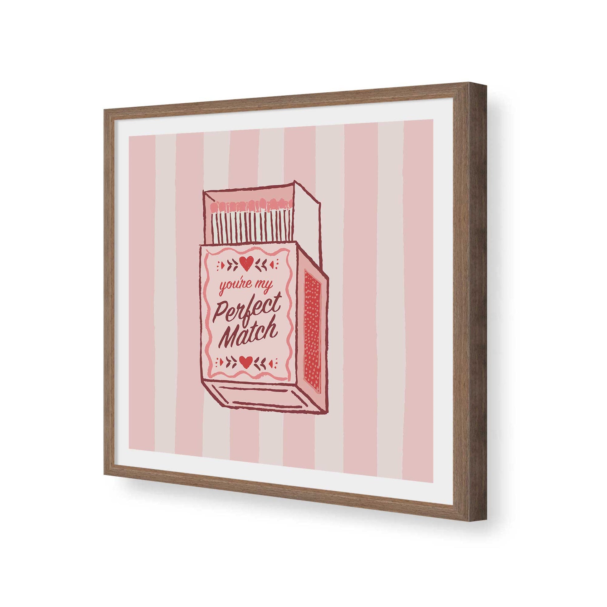 [Color:Walnut], Picture of art in a Walnut frame of the corner