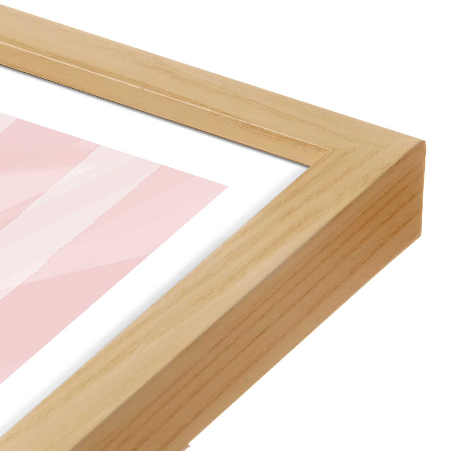 [Color:American Maple], Picture of art in a American Maple frame at an angle