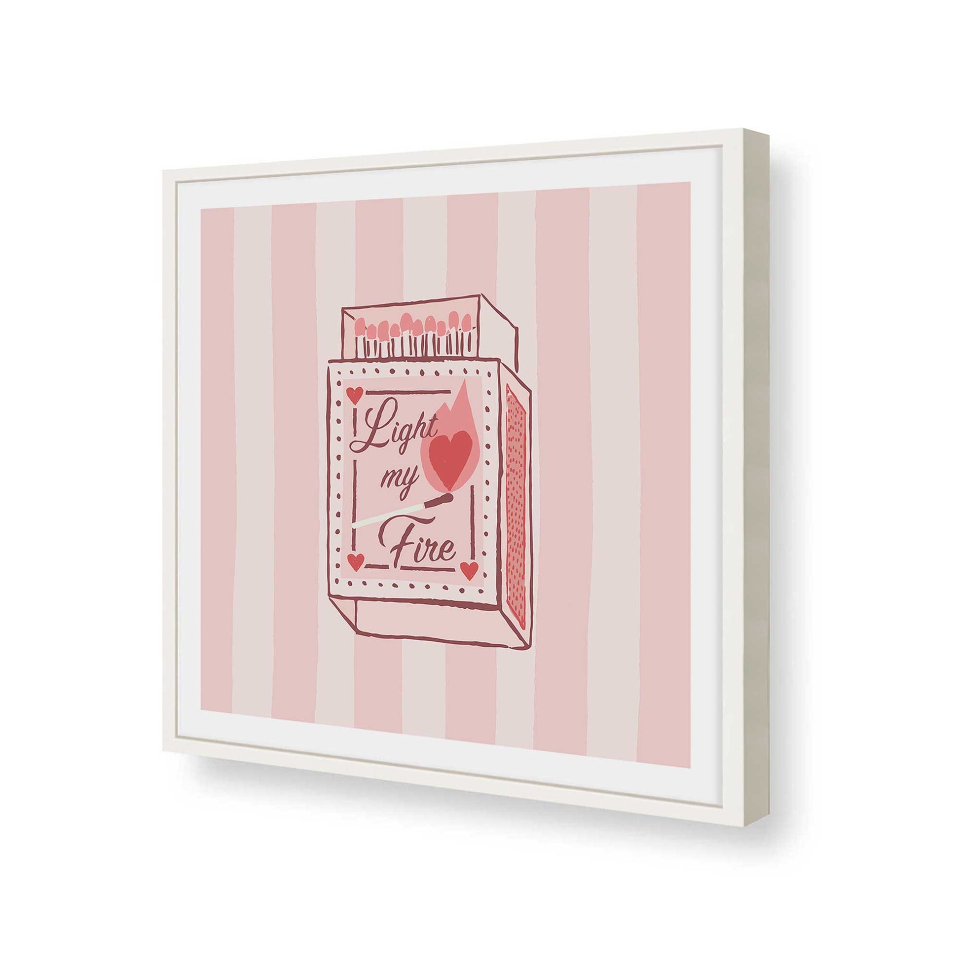[Color:Opaque White], Picture of art in a Opaque White frame of the corner