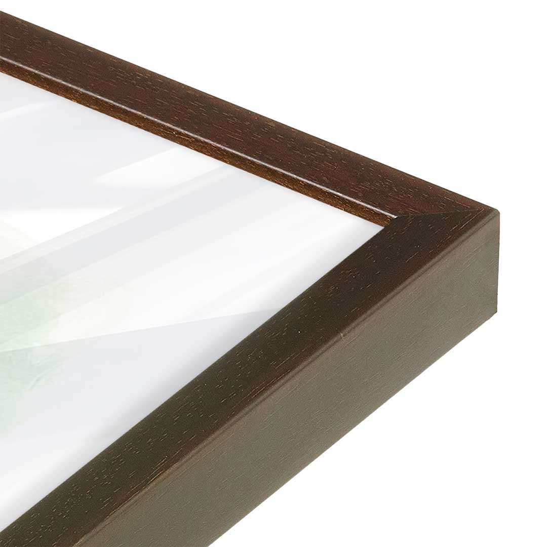 [Color:Espresso], Picture of art in a Espresso frame at an angle