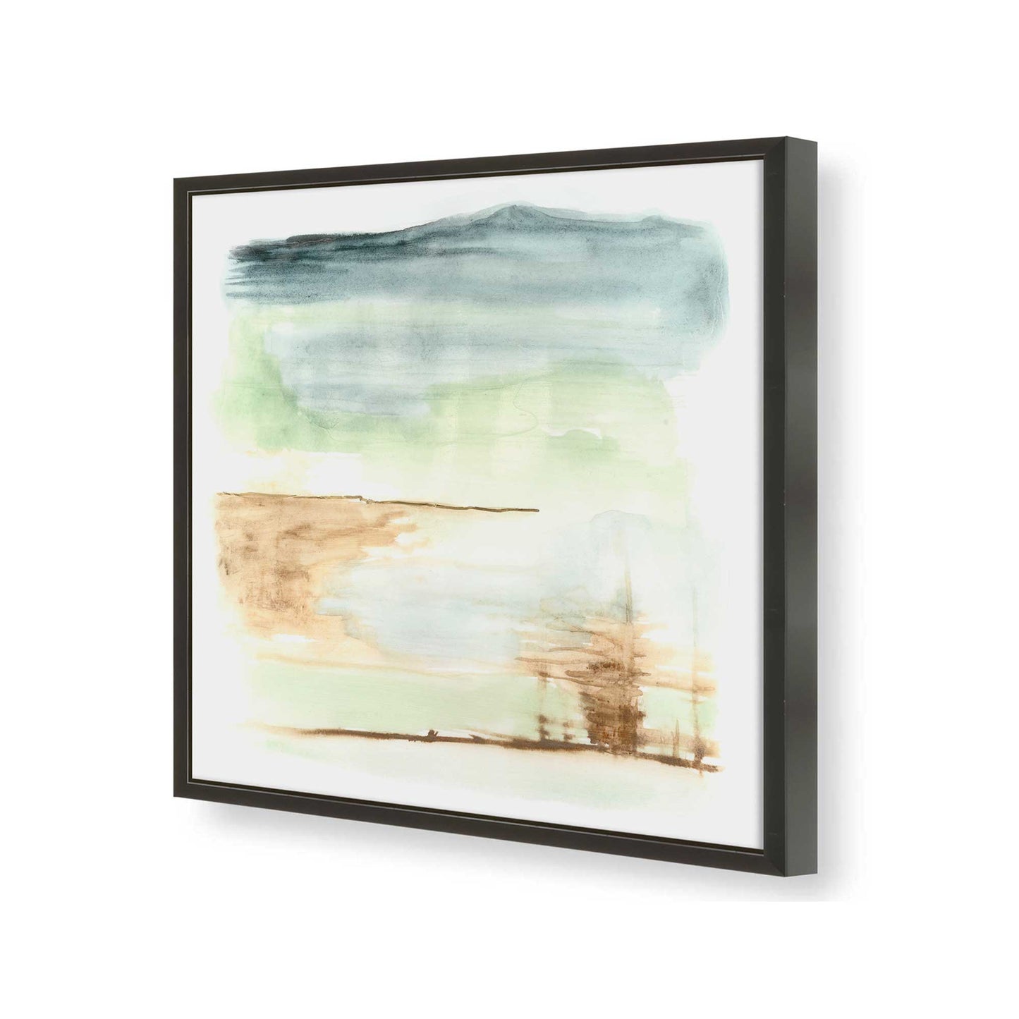[Color:Satin Black], Picture of art in a Satin Black frame of the corner
