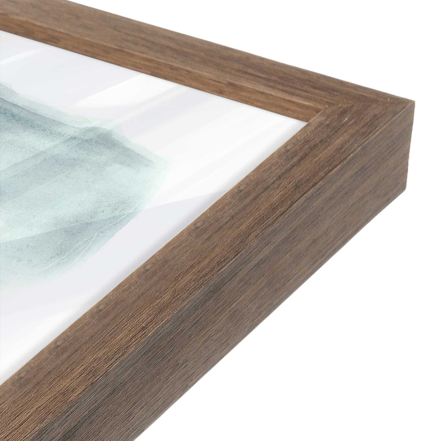 [Color:Walnut], Picture of art in a Walnut frame at an angle