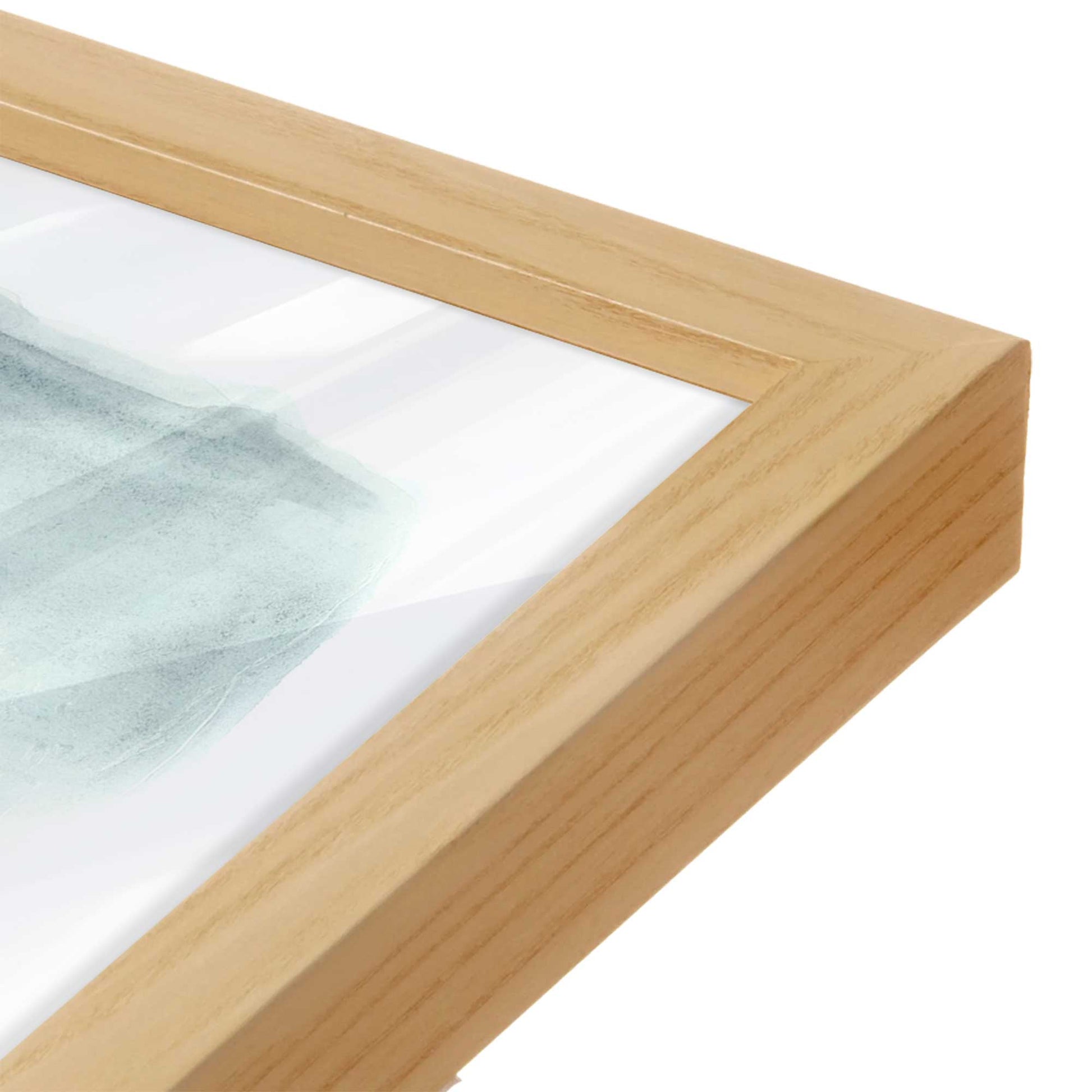 [Color:American Maple], Picture of art in a American Maple frame at an angle