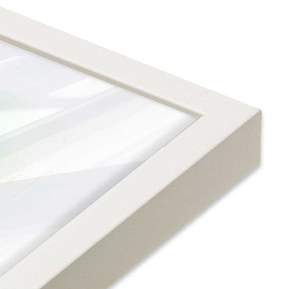 [Color:Opaque White], Picture of art in a Opaque White frame at an angle