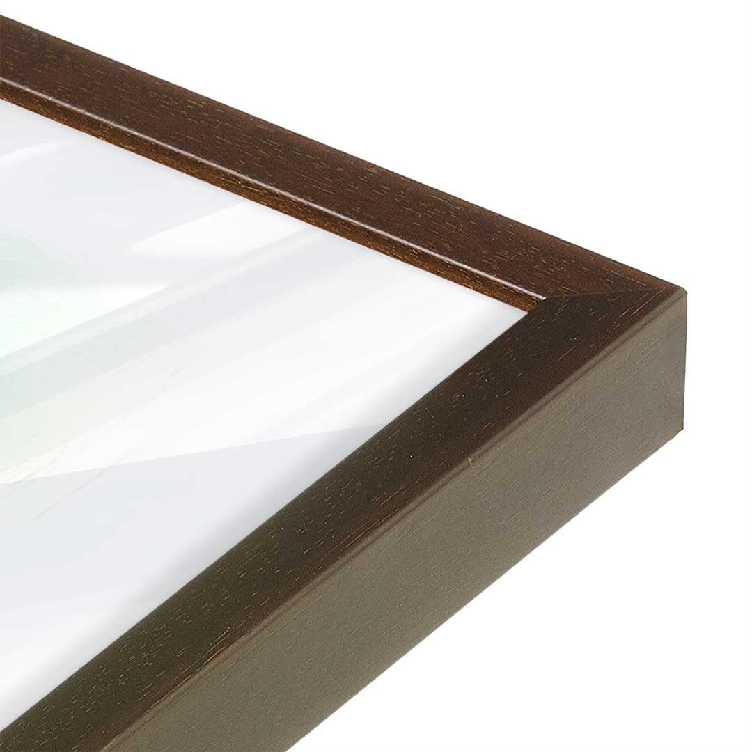 [Color:Espresso], Picture of art in a Espresso frame at an angle