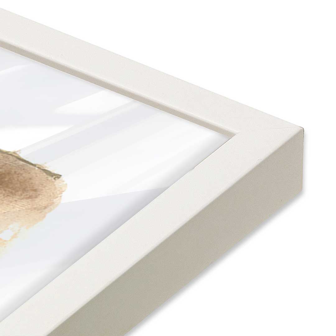 [Color:Opaque White], Picture of art in a Opaque White frame at an angle
