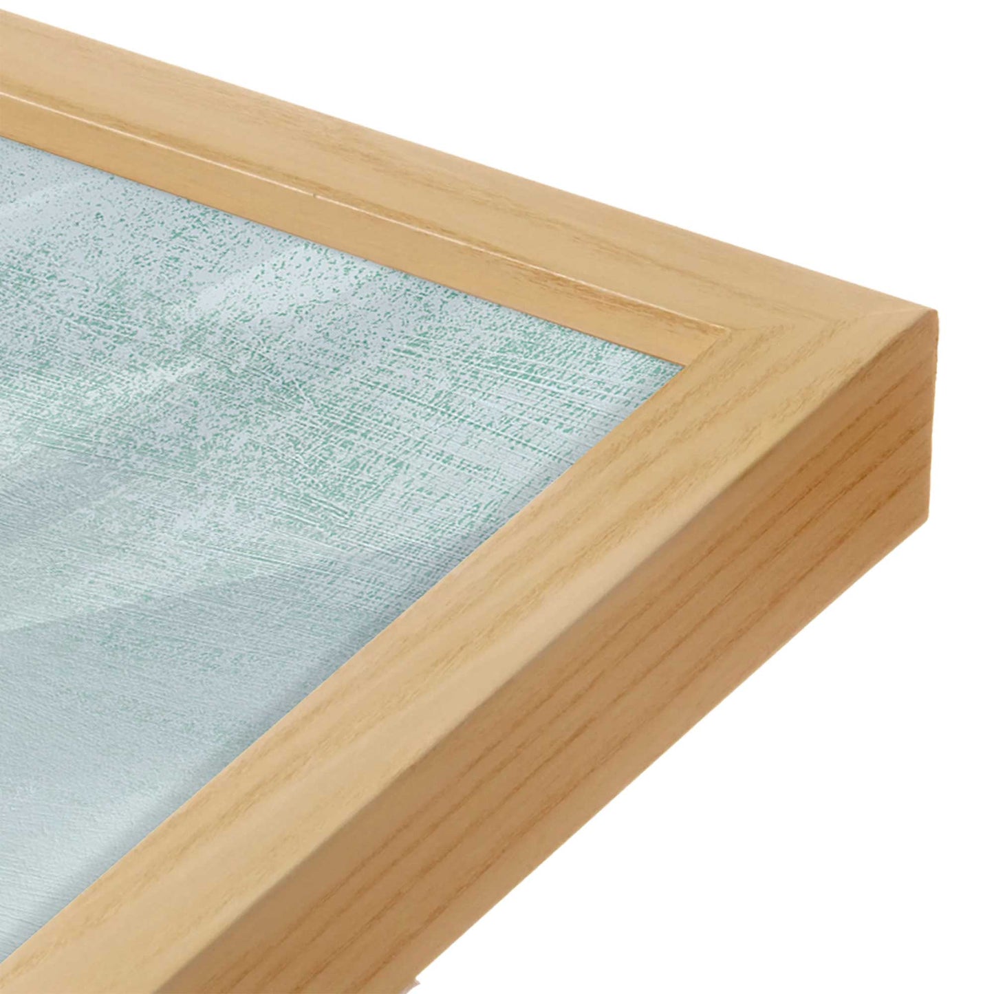 [Color:American Maple], Picture of art in a American Maple frame at an angle