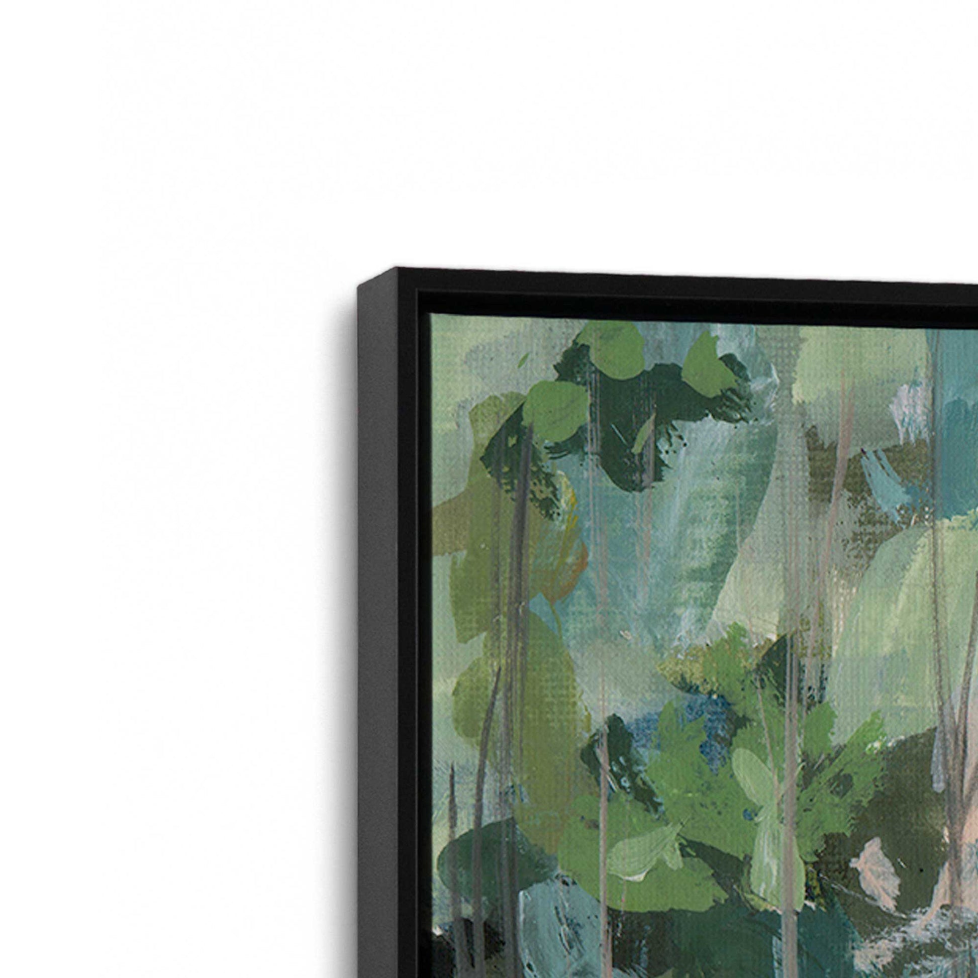 [Color:Satin Black], Picture of art in a Satin Black frame at an angle