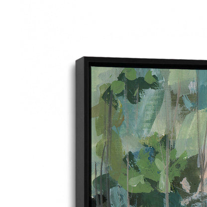 [Color:Satin Black], Picture of art in a Satin Black frame at an angle