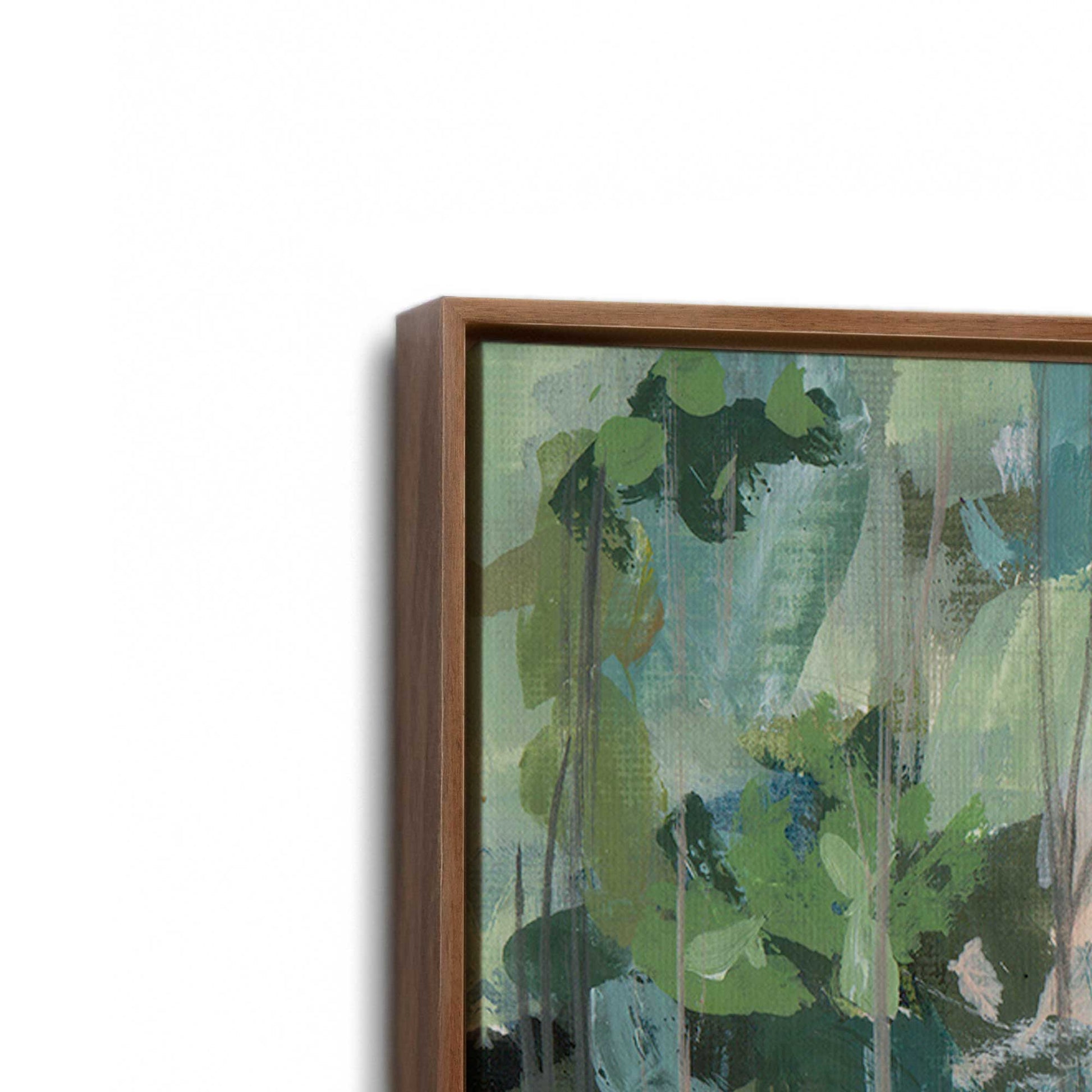 [Color:Walnut], Picture of art in a Walnut frame at an angle