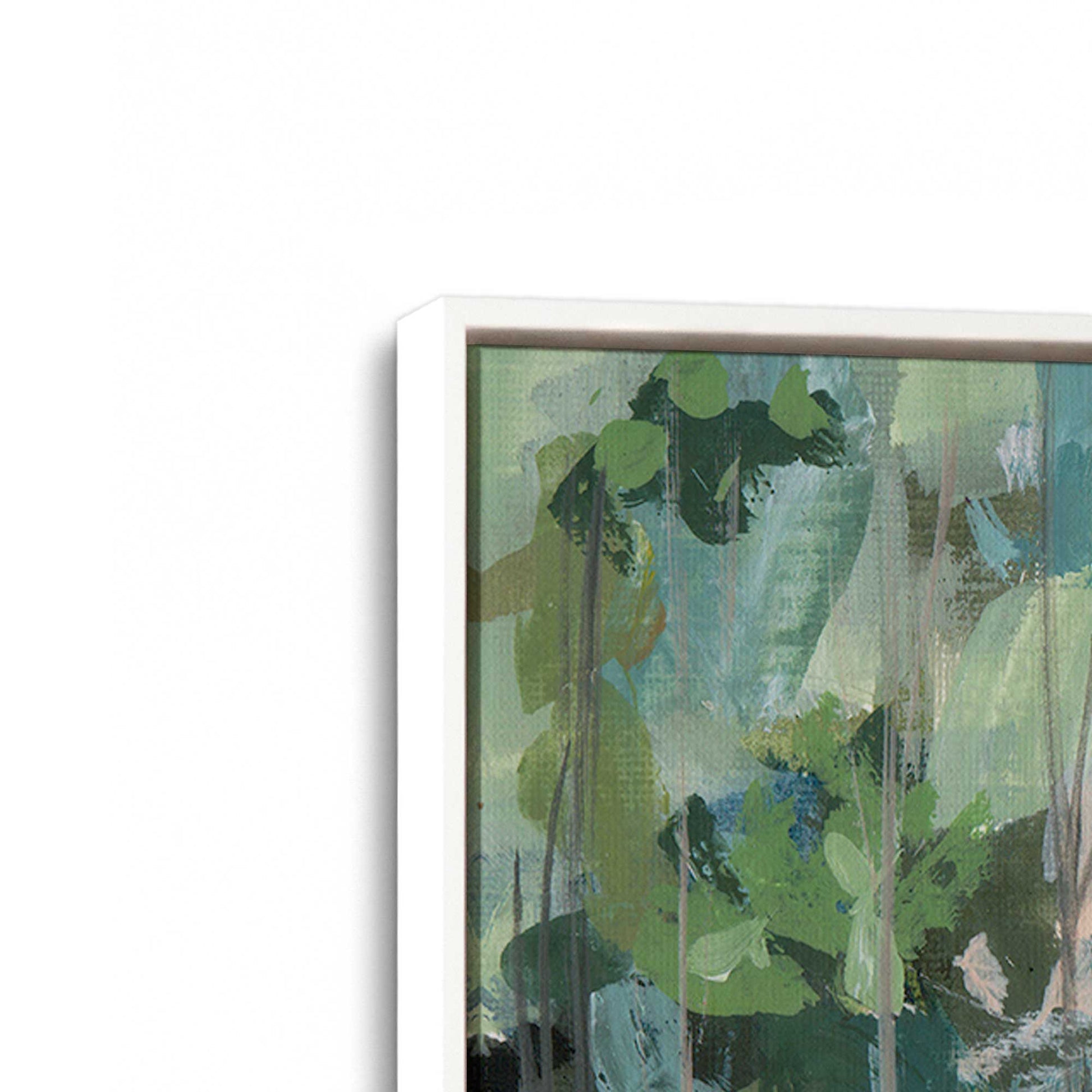 [Color:Opaque White], Picture of art in a White frame at an angle