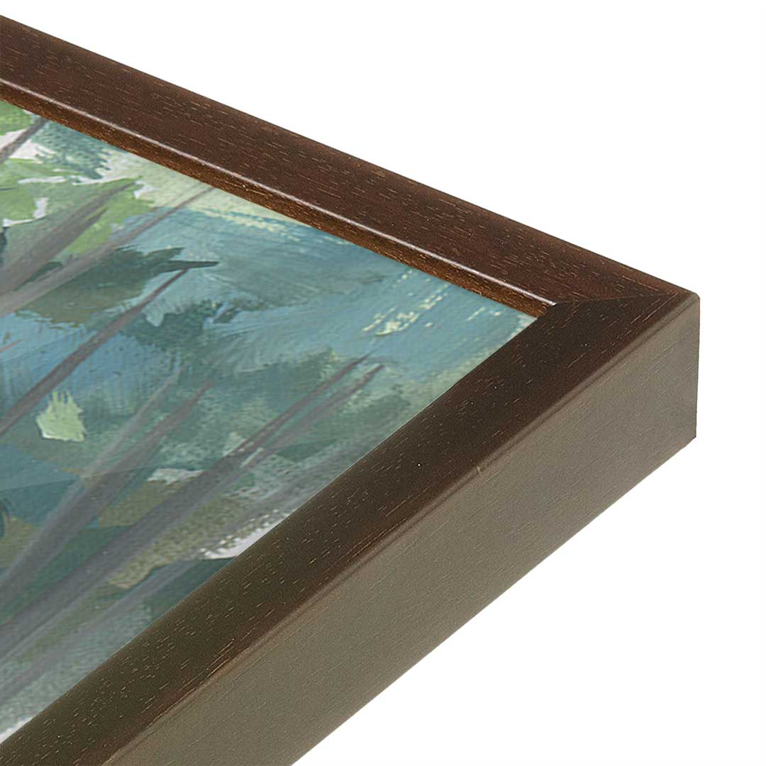 [Color:Belvinder Brown], Picture of art in a Belvinder Brown frame at an angle