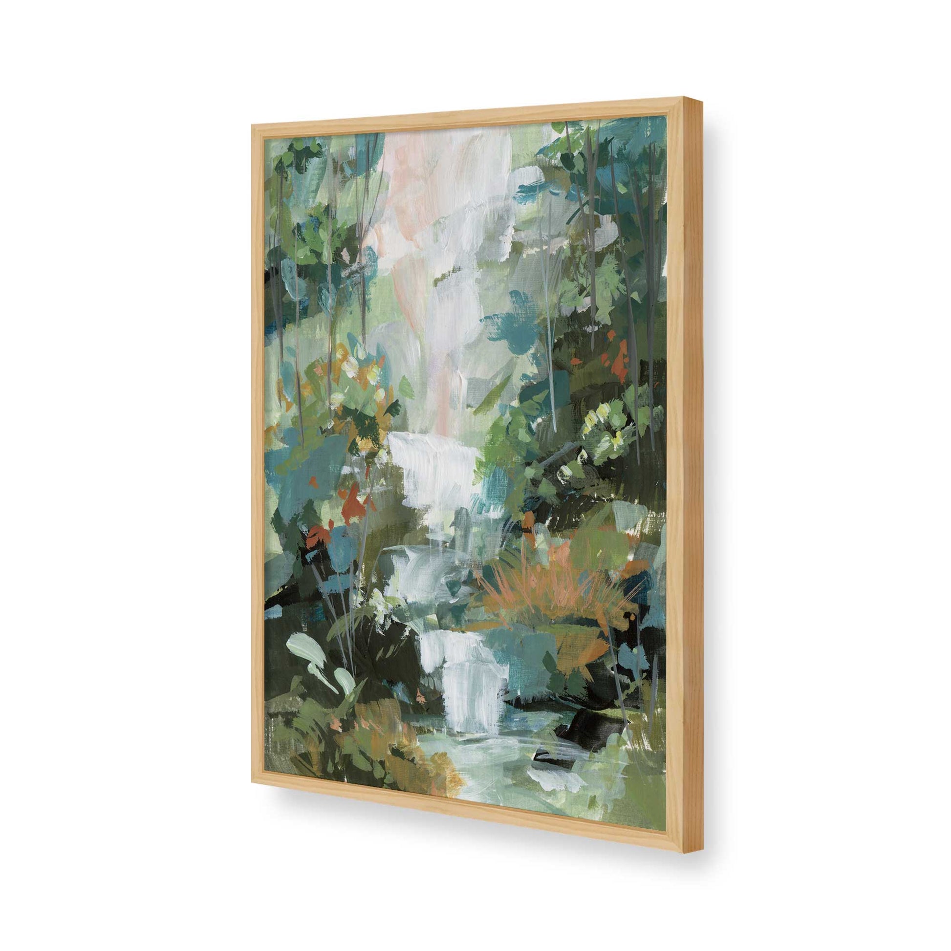 [Color:American Maple], Picture of art in a American Maple frame of the corner