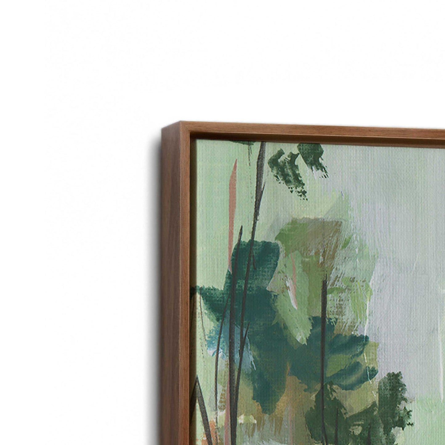 [Color:Walnut], Picture of art in a Walnut frame at an angle