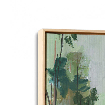 [Color:American Maple], Picture of art in a American Maple frame at an angle