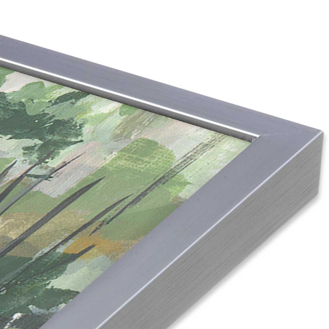 [Color:Polished Chrome], Picture of art in a Polished Chrome frame at an angle