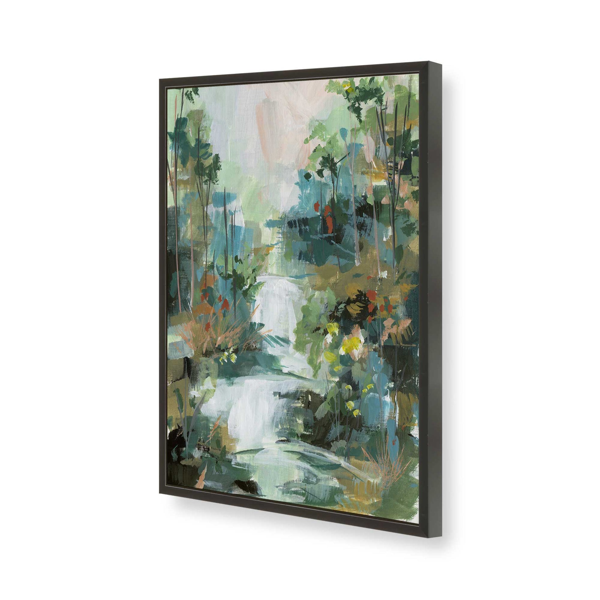 [Color:Satin Black], Picture of art in a Satin Black frame of the corner