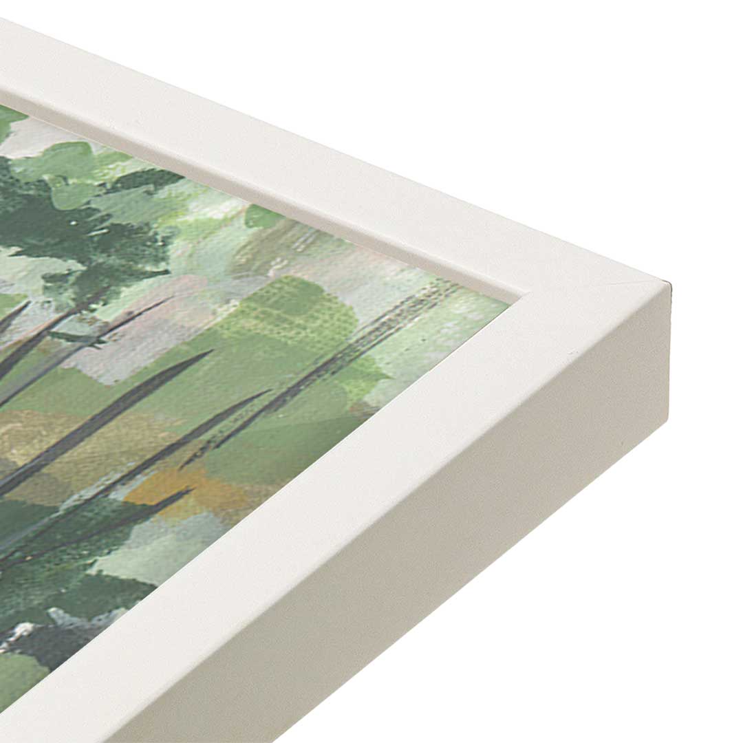 [Color:Opaque White], Picture of art in a Opaque White frame at an angle