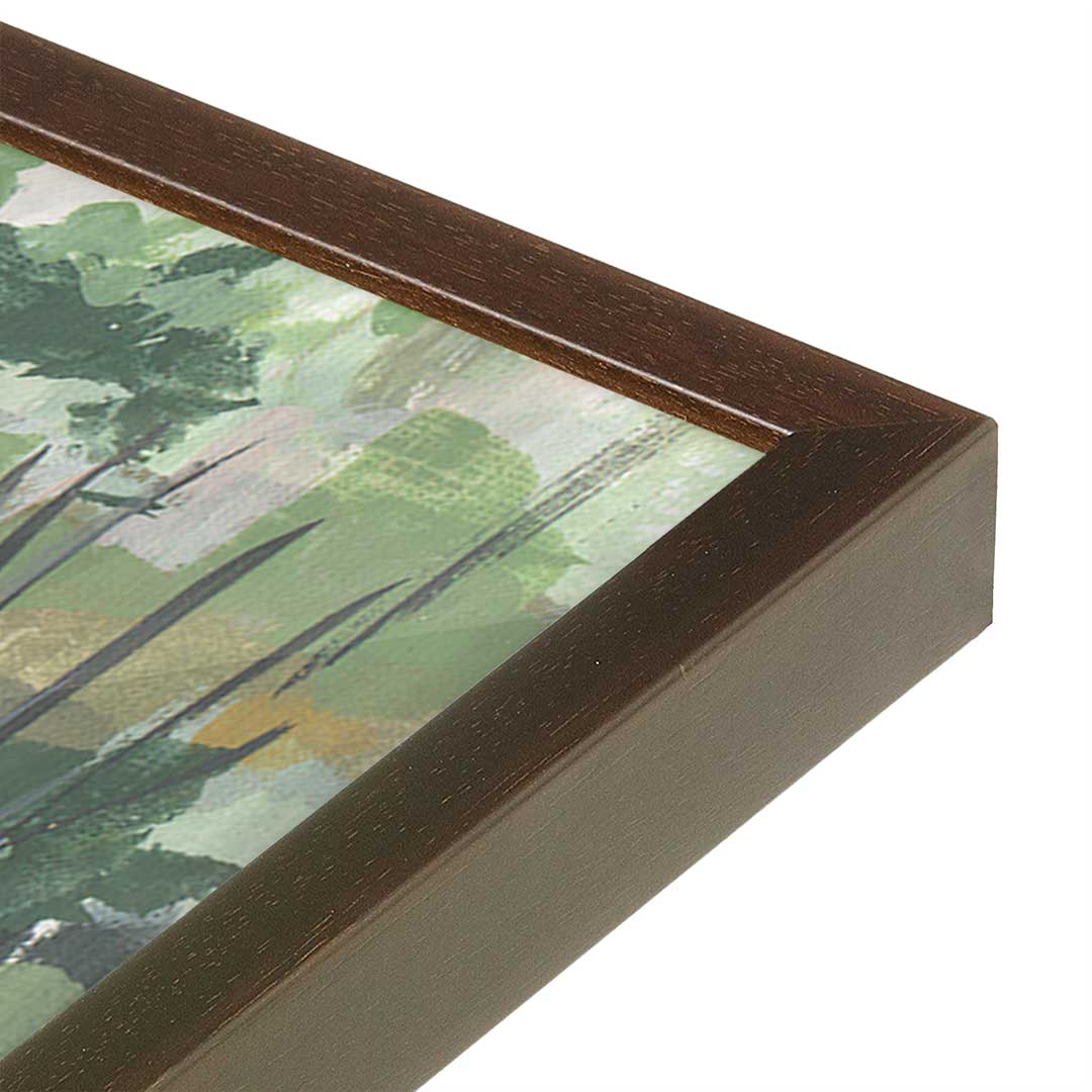[Color:Belvinder Brown], Picture of art in a Belvinder Brown frame at an angle