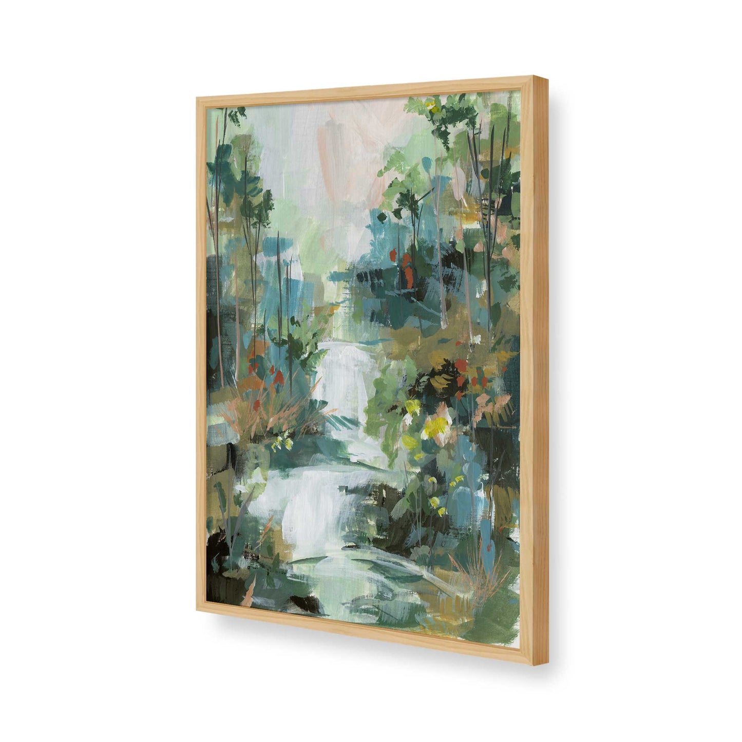 [Color:American Maple], Picture of art in a American Maple frame of the corner