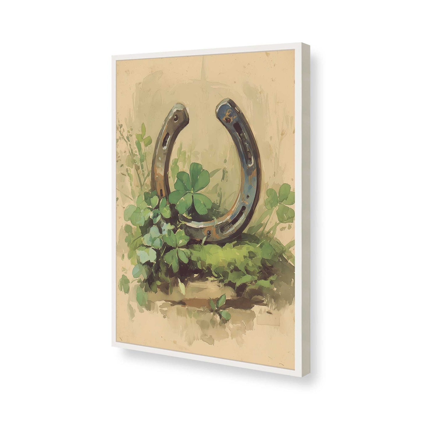 [Color:Opaque White], Picture of art in a Opaque White frame of the corner