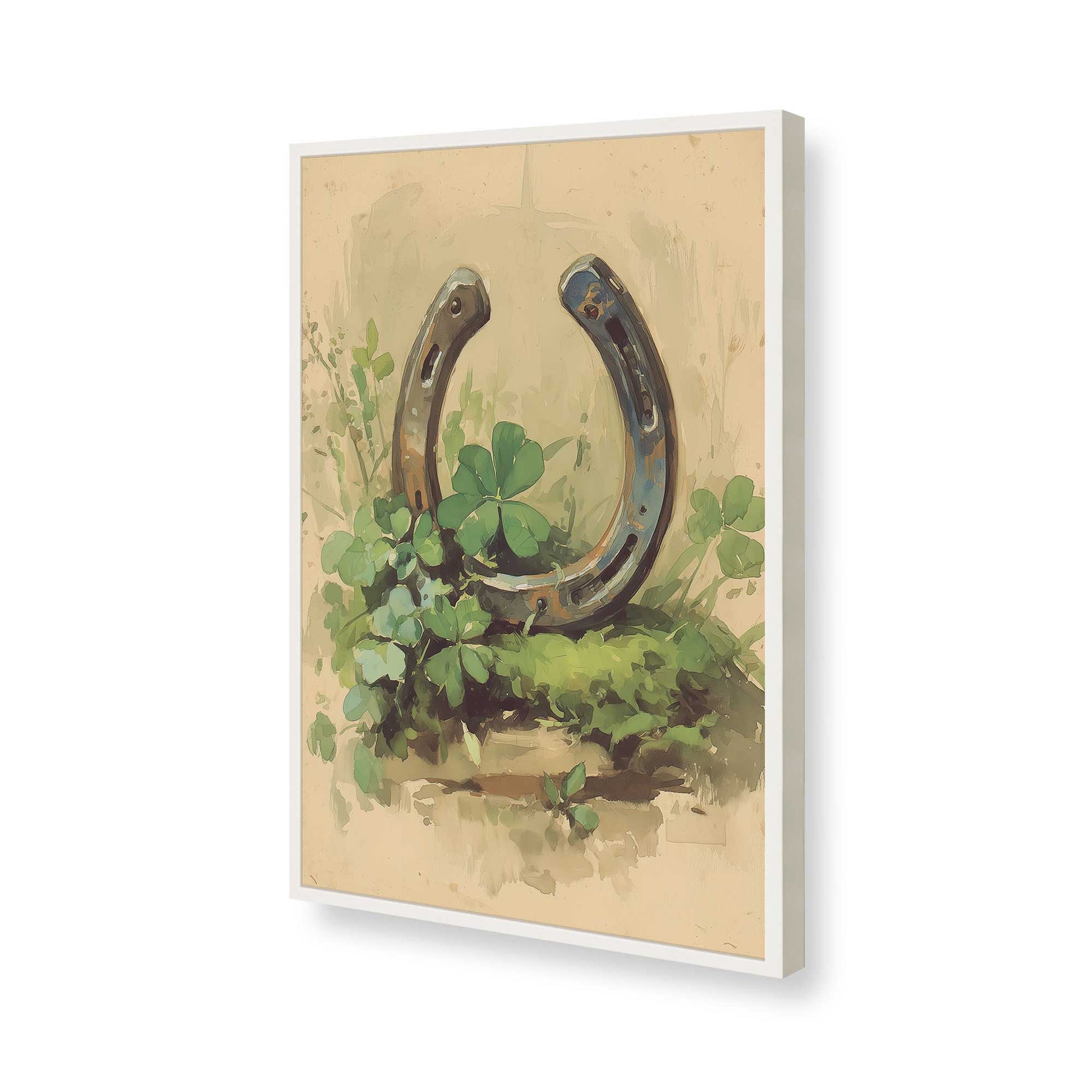[Color:Opaque White], Picture of art in a Opaque White frame of the corner