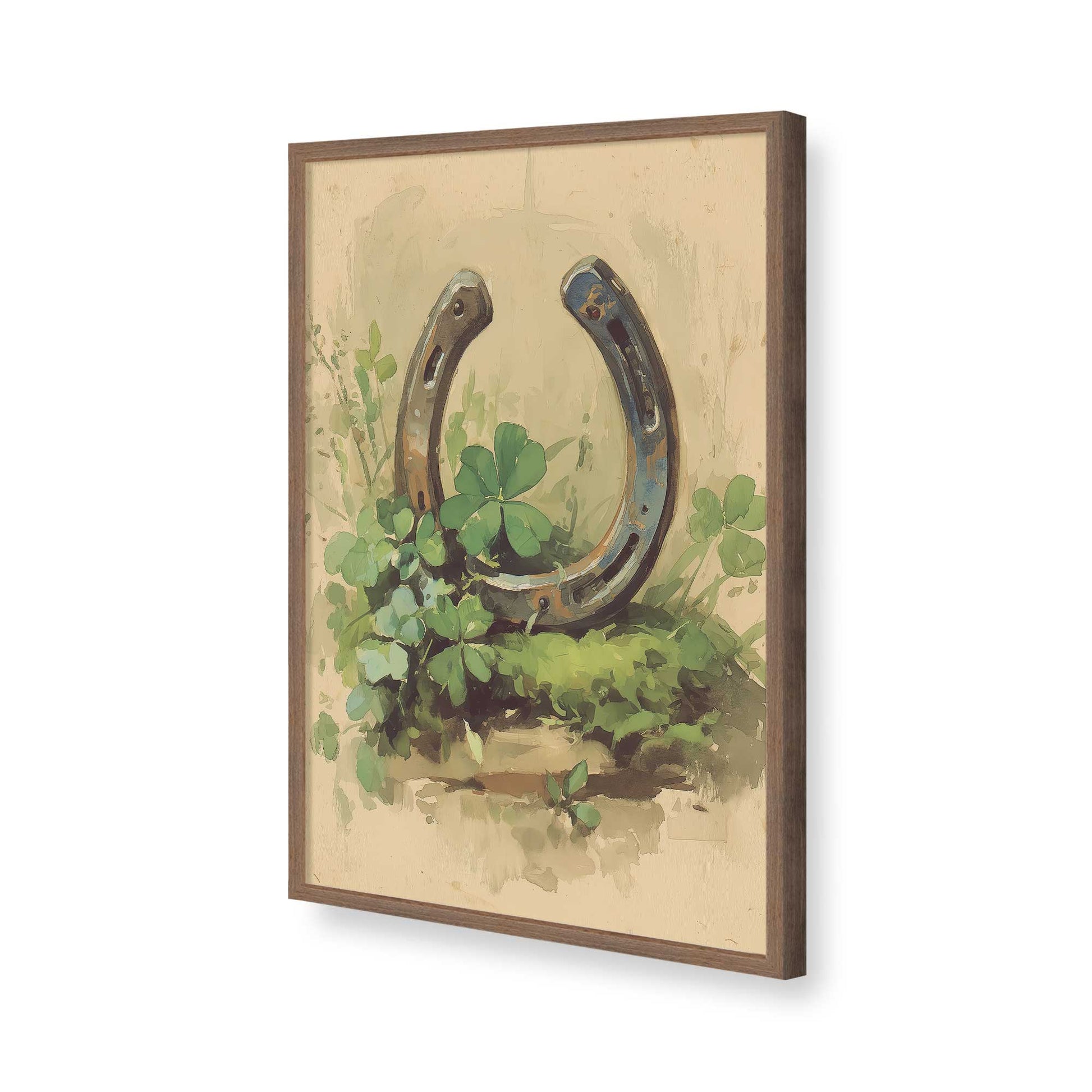 [Color:Walnut], Picture of art in a Walnut frame of the corner