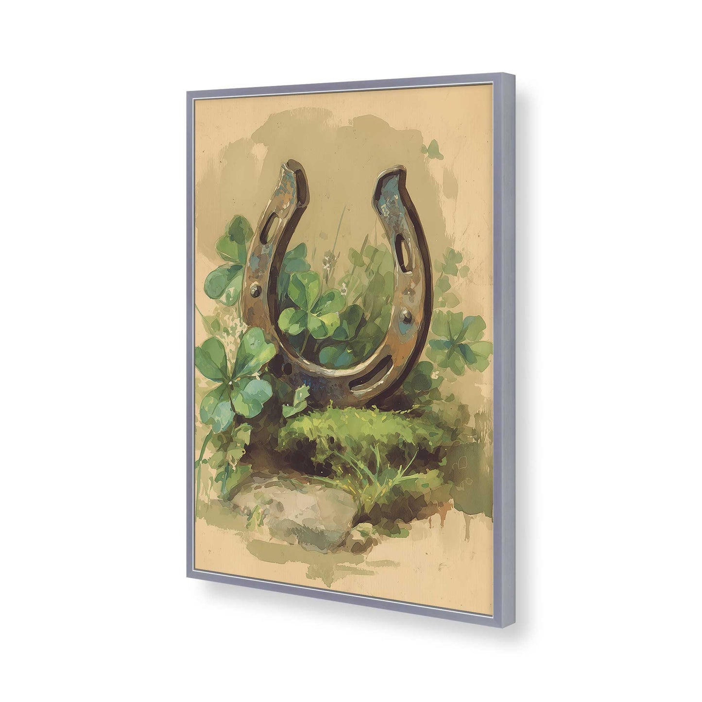 [Color:Polished Chrome], Picture of art in a Polished Chrome frame of the corner