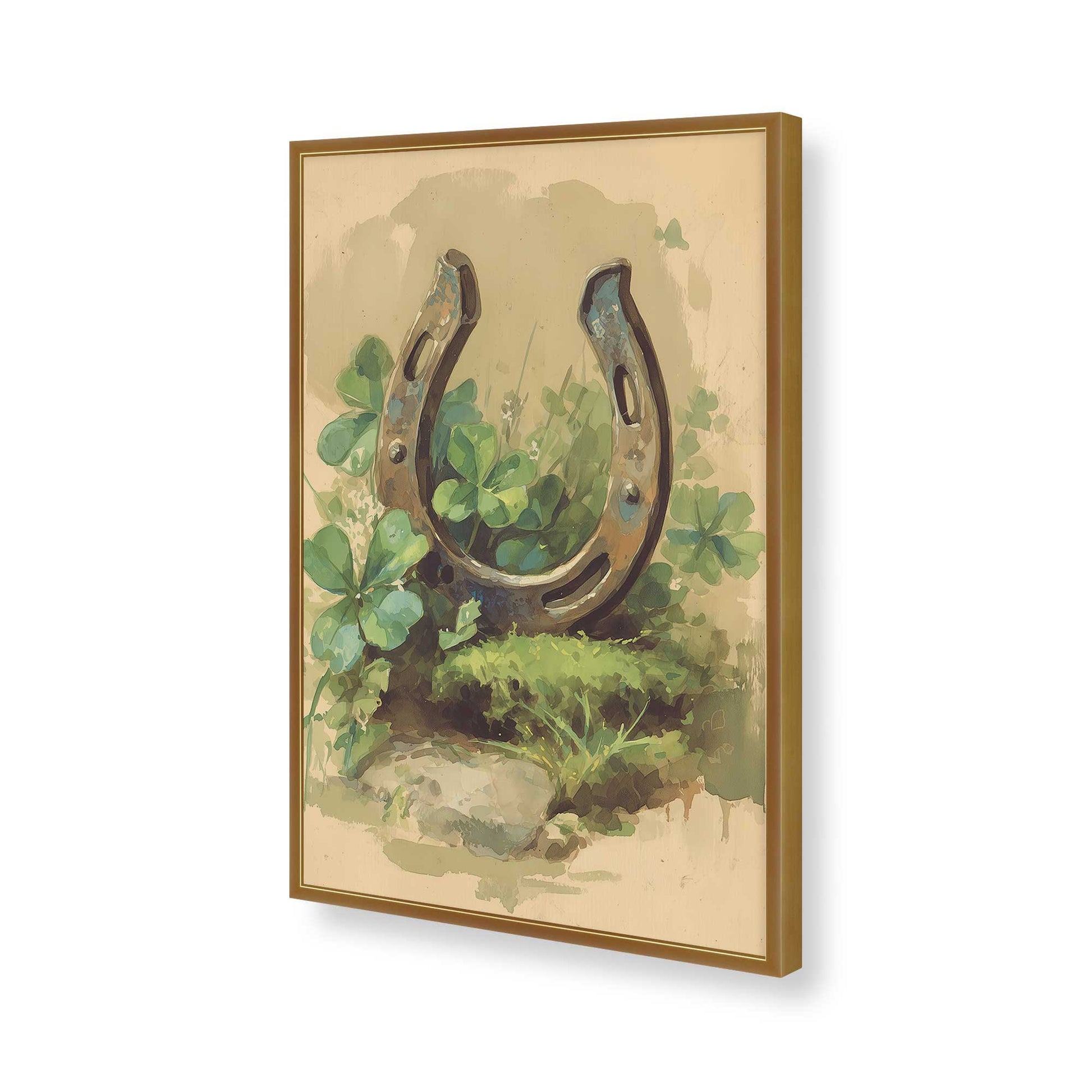 [Color:Polished Gold], Picture of art in a Polished Gold frame of the corner