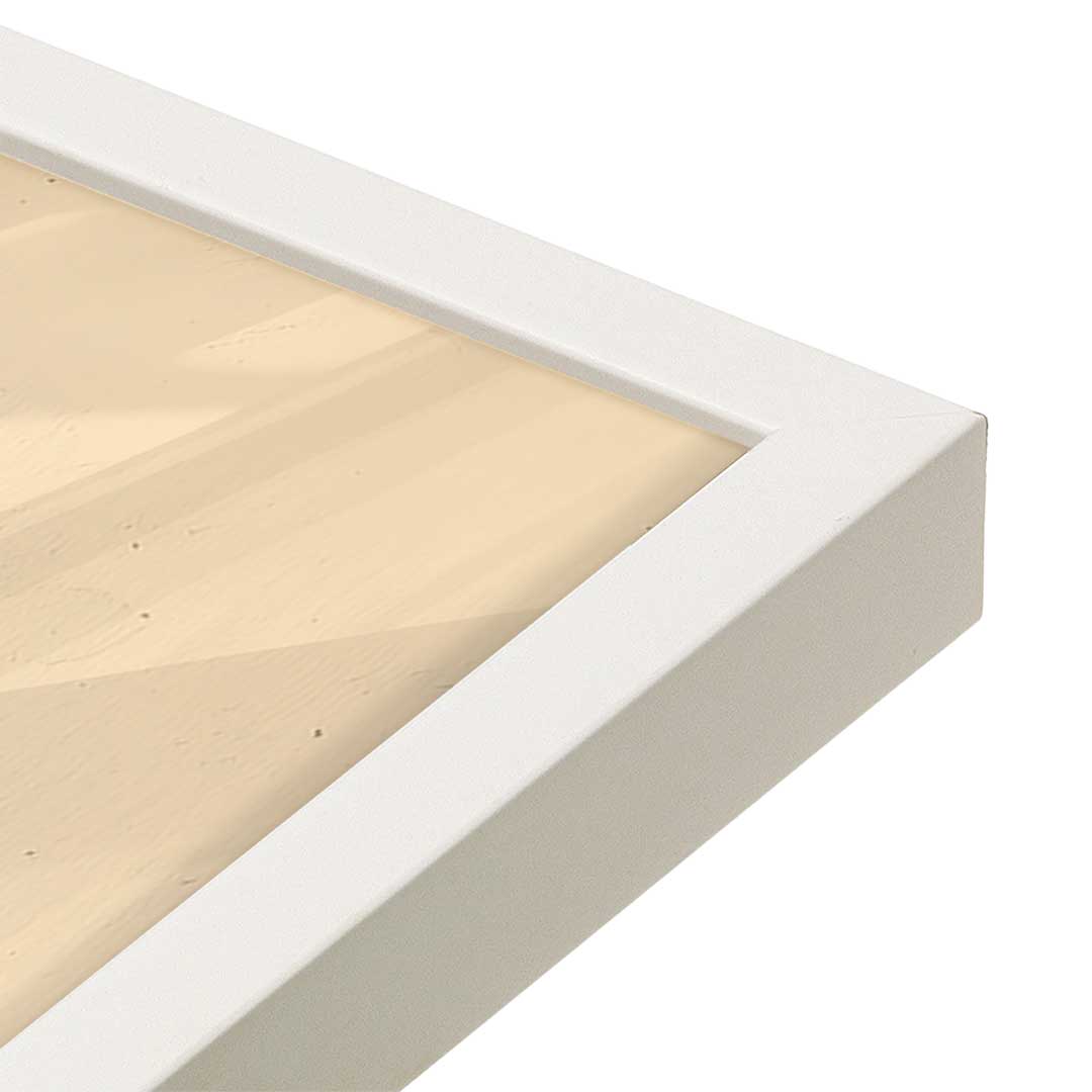 [Color:Opaque White], Picture of art in a Opaque White frame at an angle