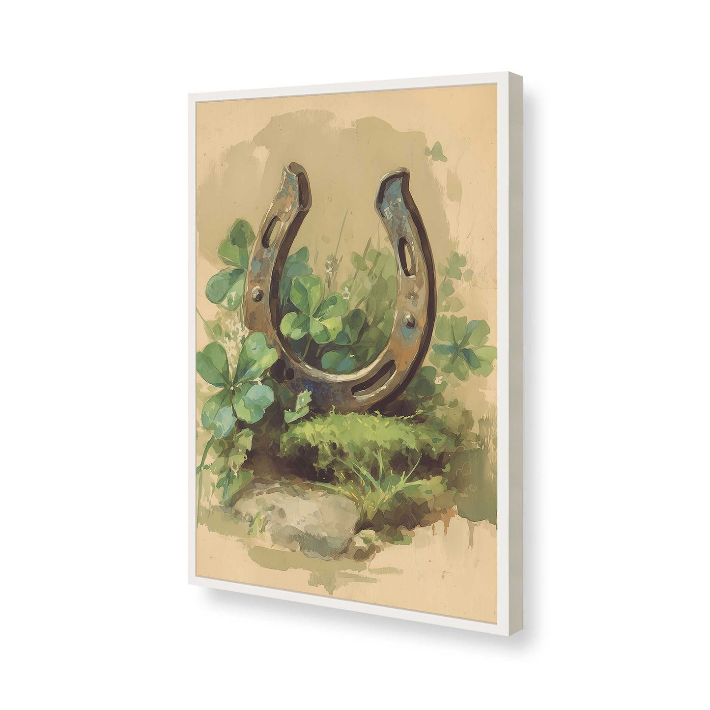 [Color:Opaque White], Picture of art in a Opaque White frame of the corner