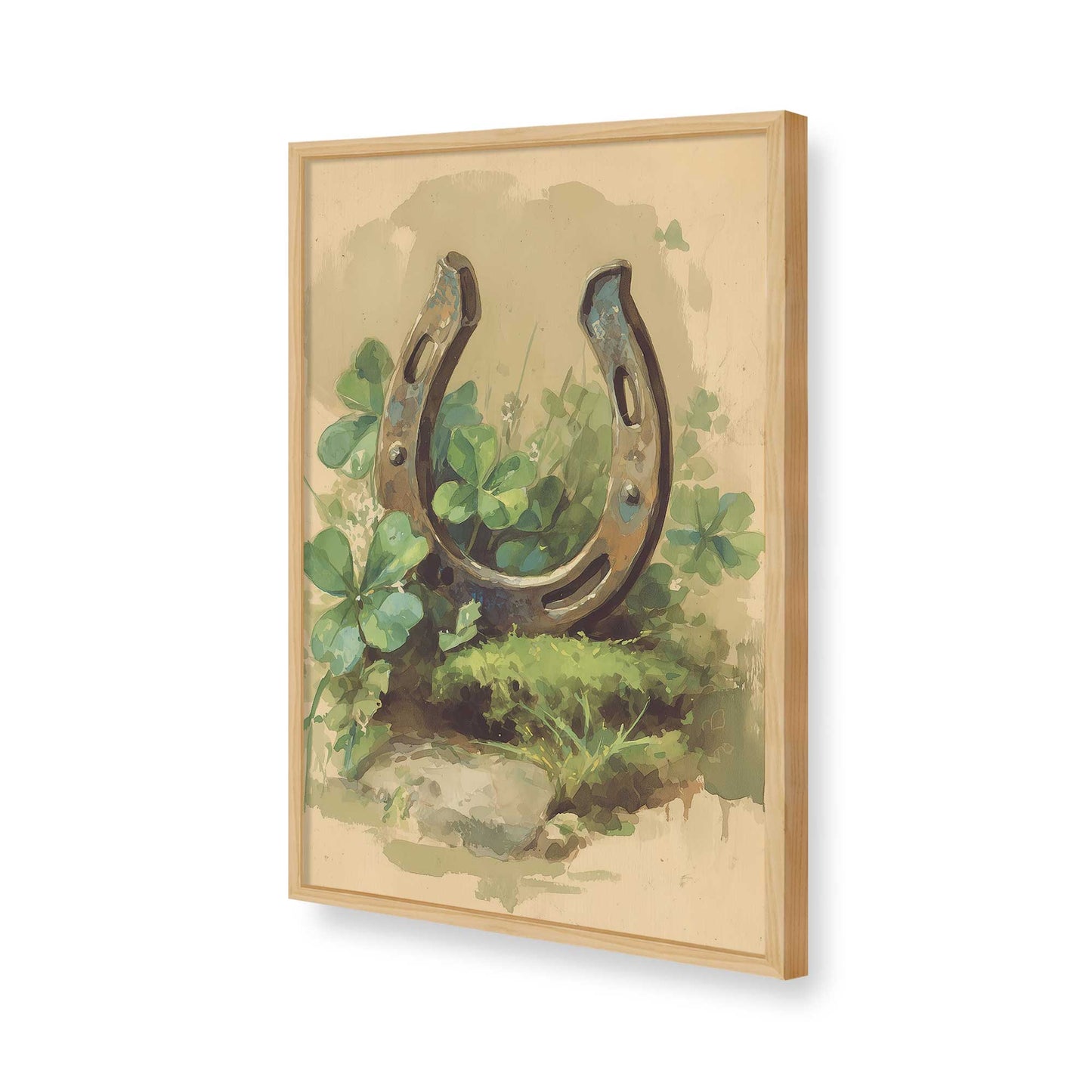 [Color:American Maple], Picture of art in a American Maple frame of the corner