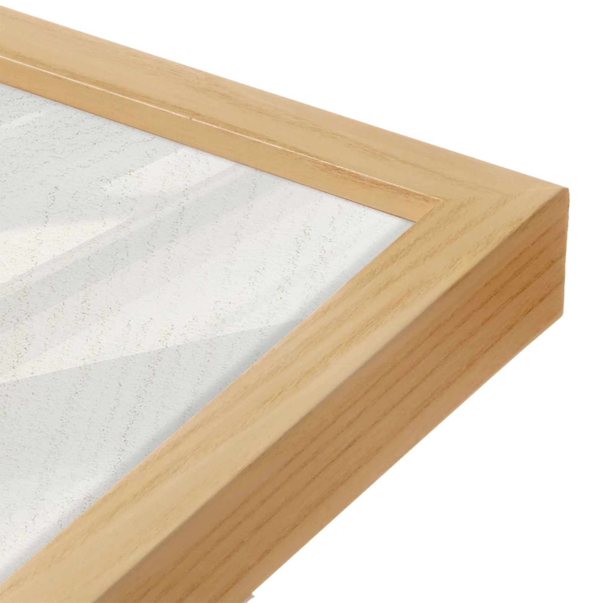 [Color:American Maple], Picture of art in a American Maple frame at an angle