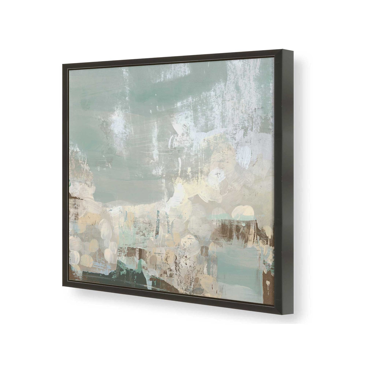 [Color:Satin Black], Picture of art in a Satin Black frame of the corner