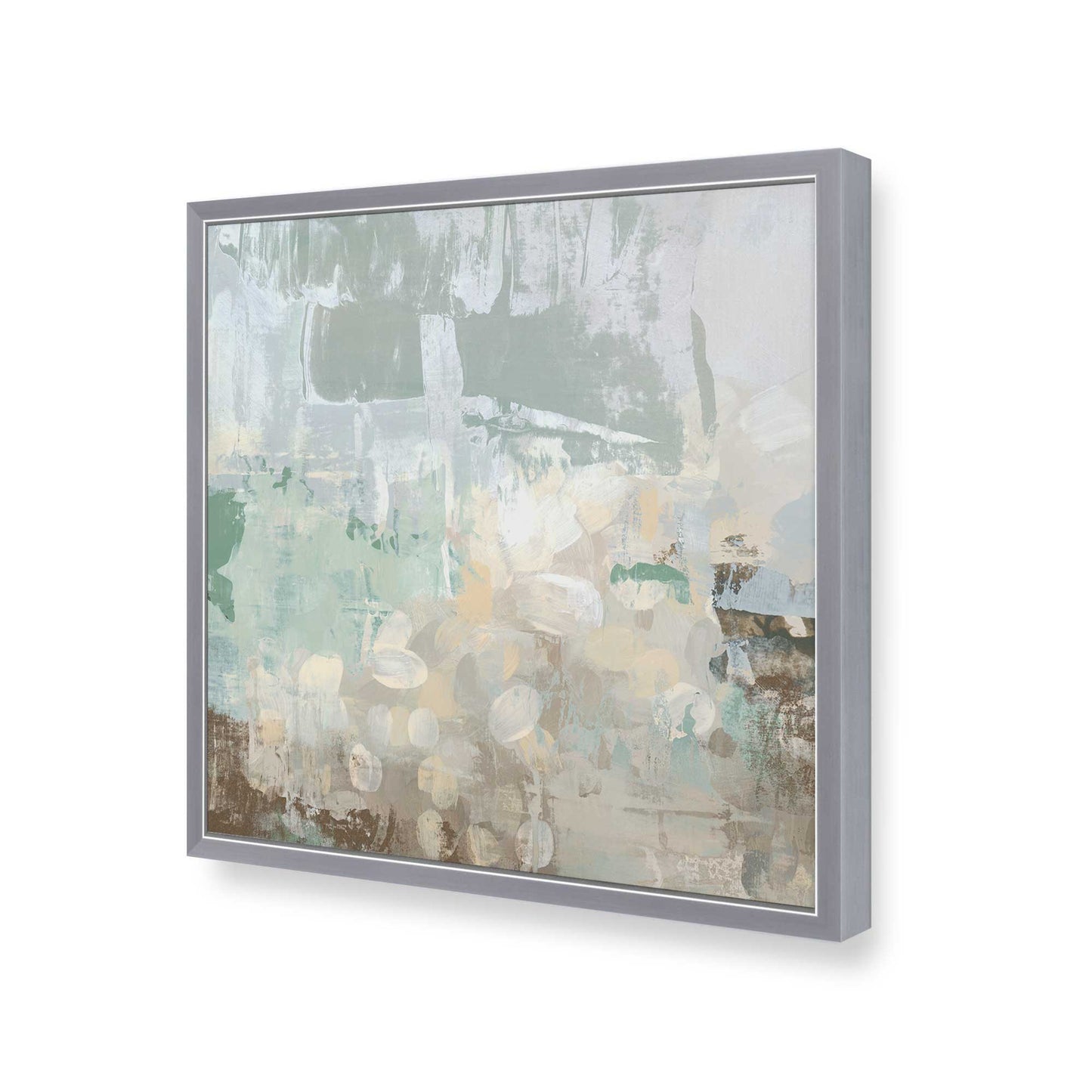 [Color:Polished Chrome], Picture of art in a Polished Chrome frame of the corner