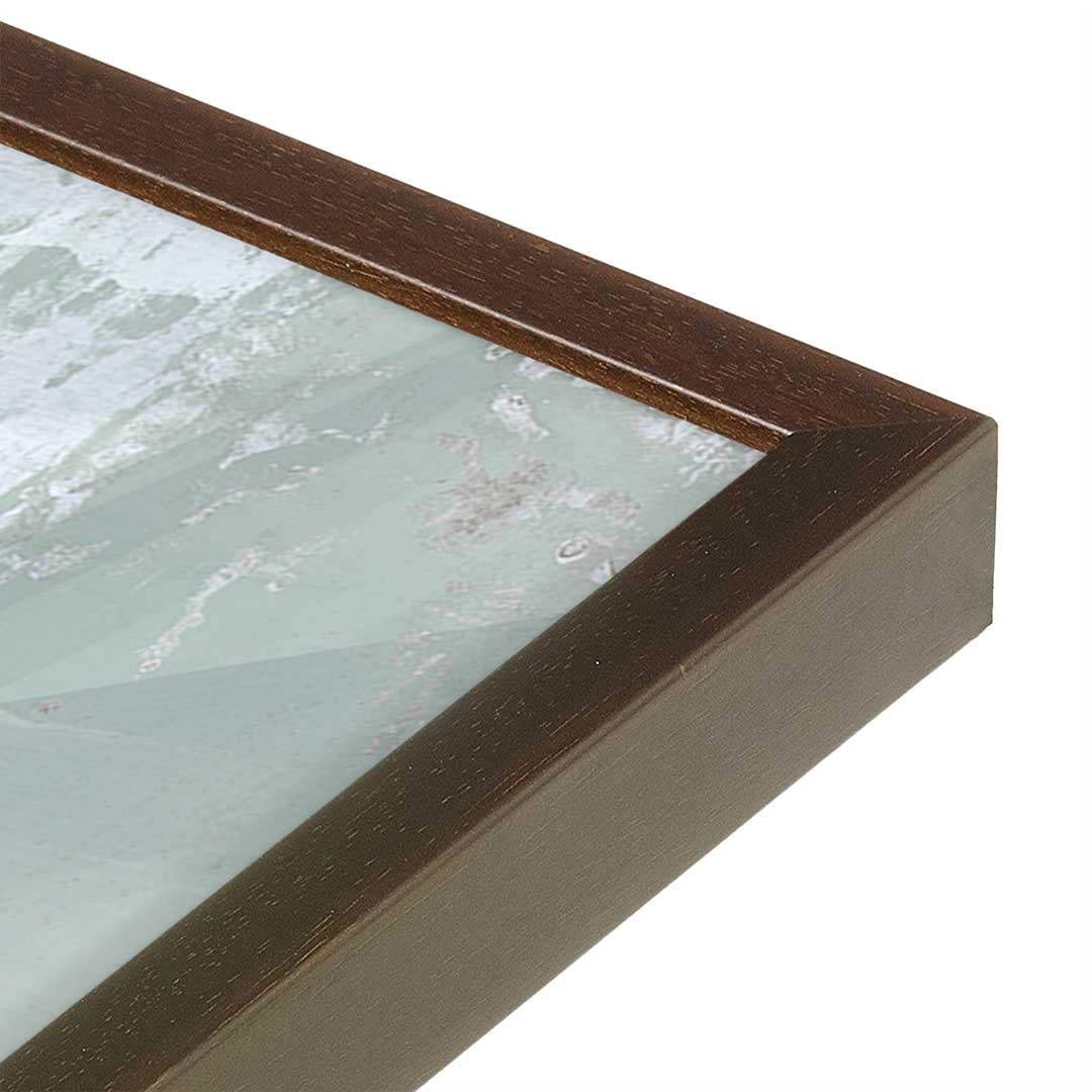[Color:Espresso], Picture of art in a Espresso frame at an angle