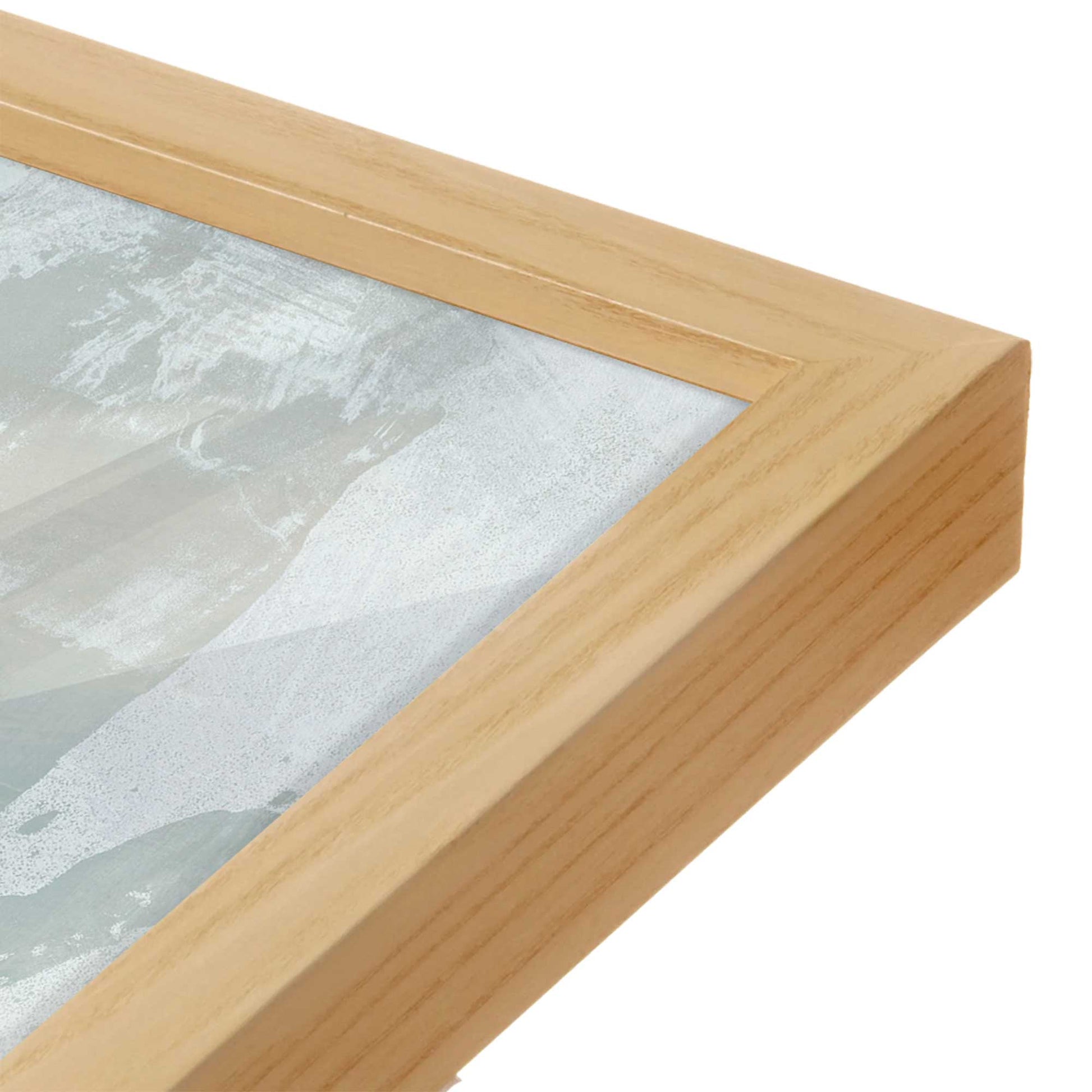 [Color:American Maple], Picture of art in a American Maple frame at an angle