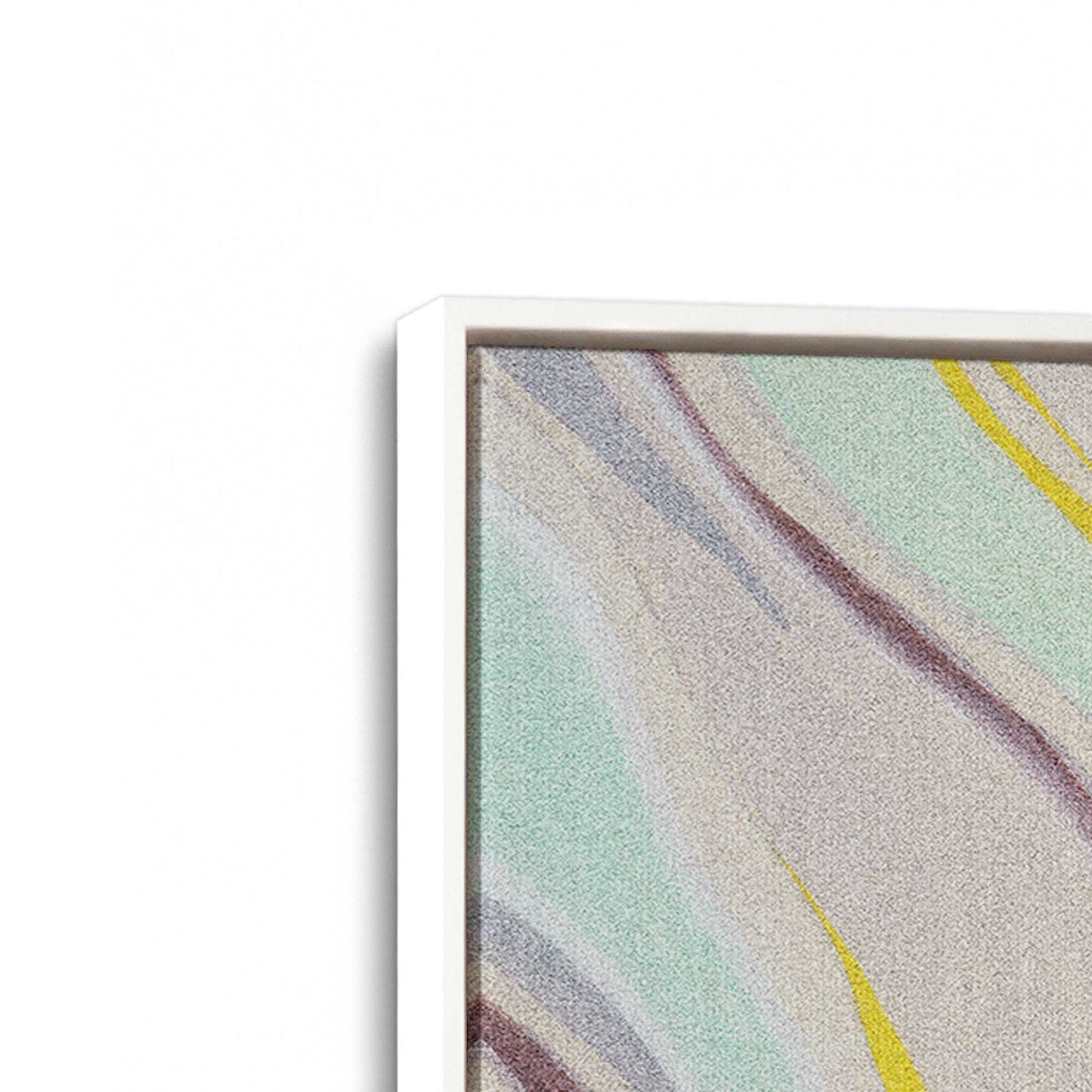 [Color:Opaque White], Picture of art in a White frame at an angle