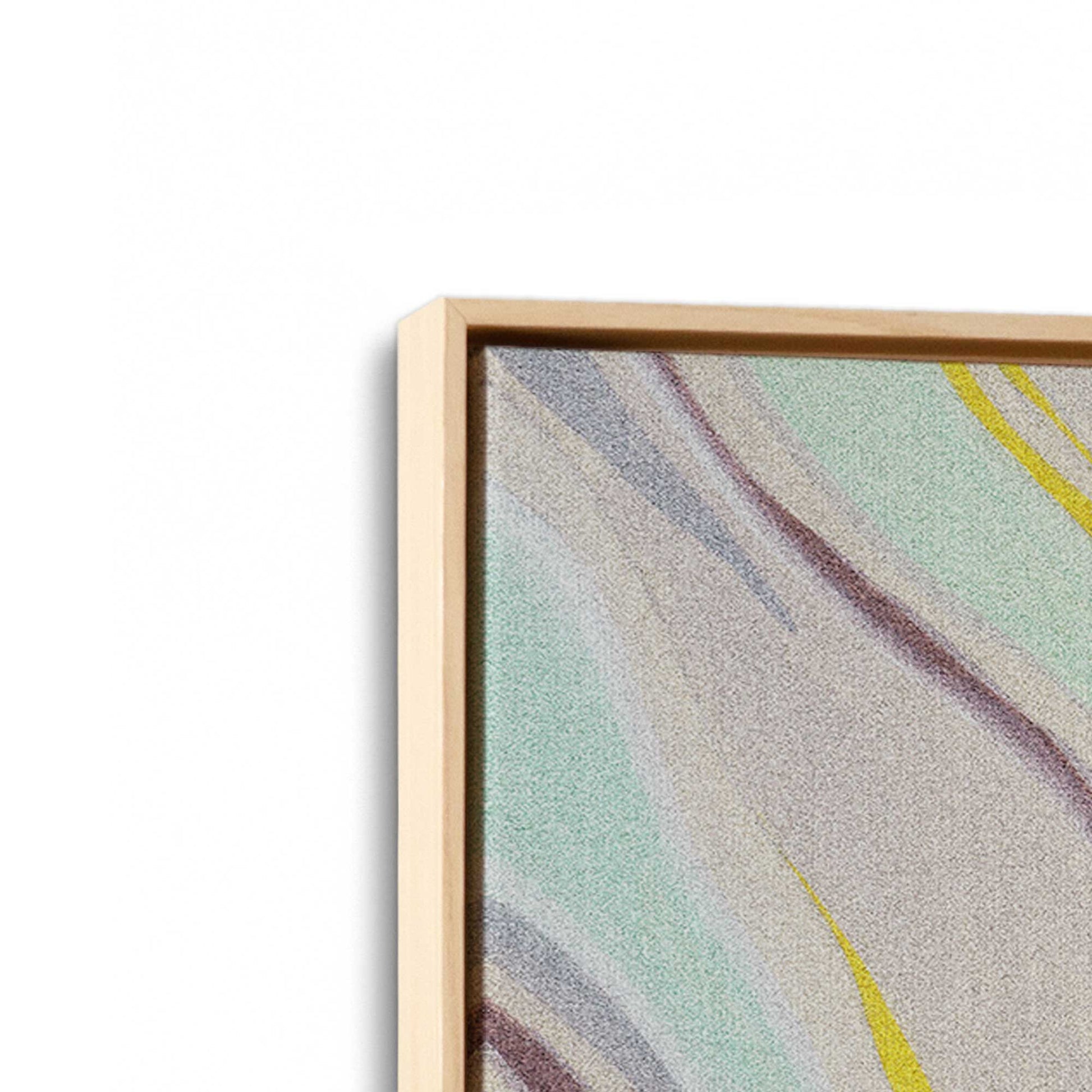[Color:American Maple], Picture of art in a American Maple frame at an angle