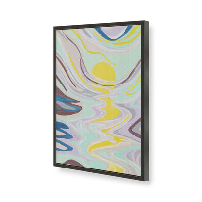[Color:Satin Black], Picture of art in a Satin Black frame of the corner